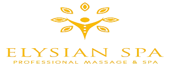 Elegent elysian day spa logo with the heading Elysian Spa and the tagline professional massage & spa